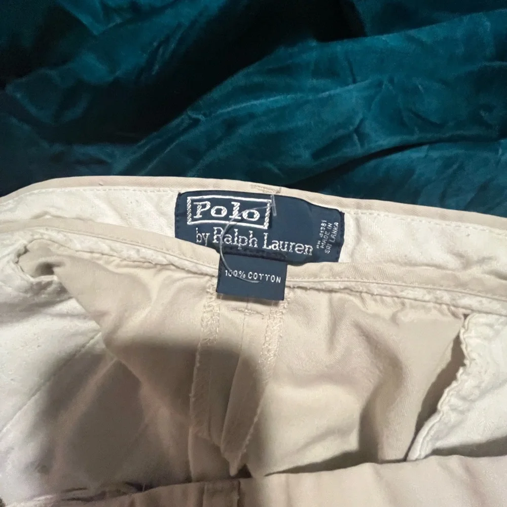 Polo Ralph Lauren Shorts Men's 38‎ Beige Flat Front Outdoor Hiking Casual